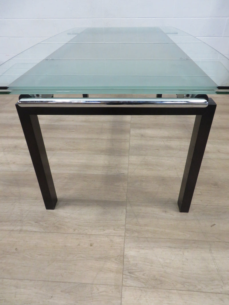 Glass Dining Table with Two leaves