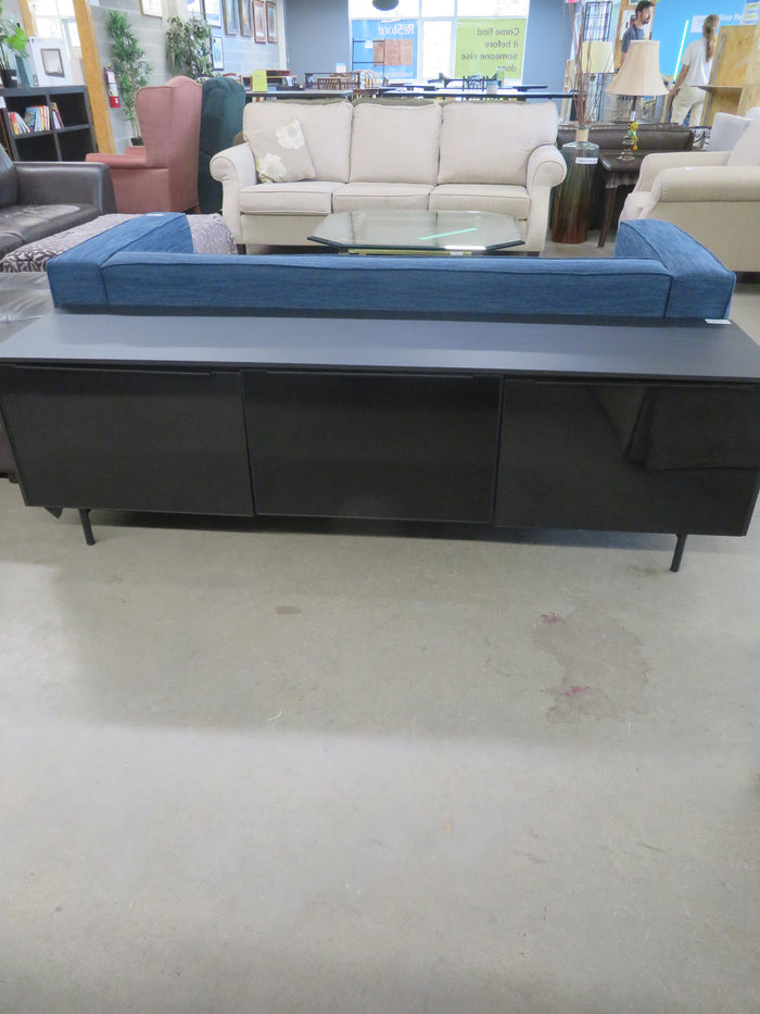 70.5"W Black TV Stand with Storage