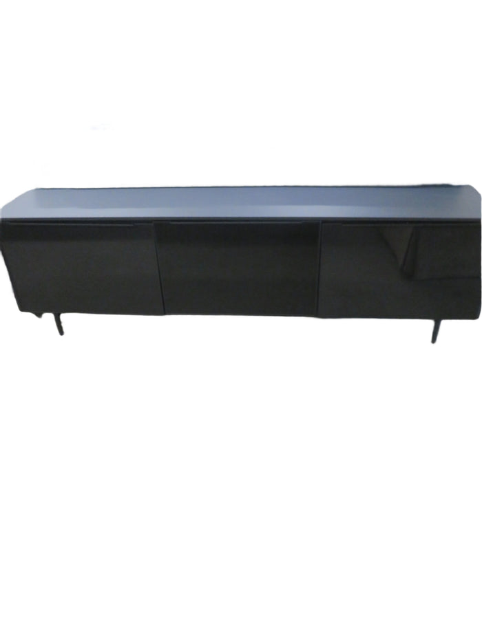 70.5"W Black TV Stand with Storage