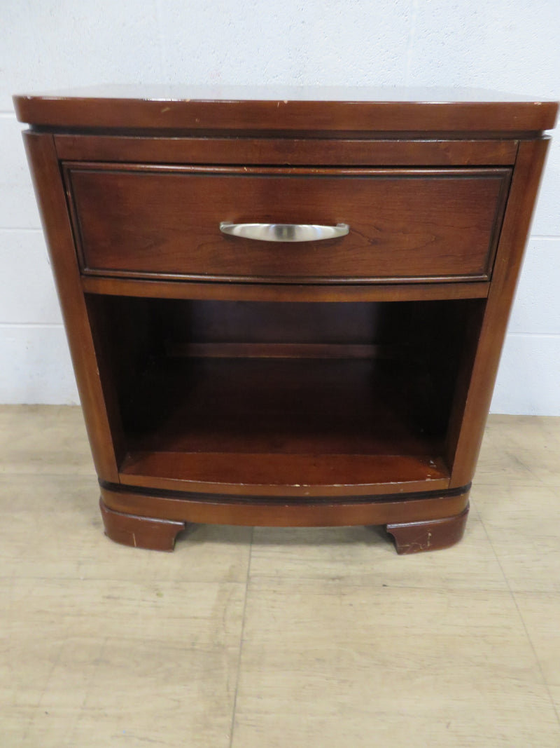 One Drawer Side Table in Wood