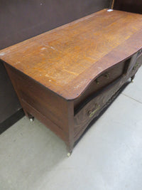 46"W 3-Drawer Oak Dresser on Casters