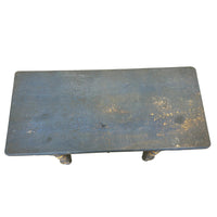 35 Inch Ornate Blue Console Table