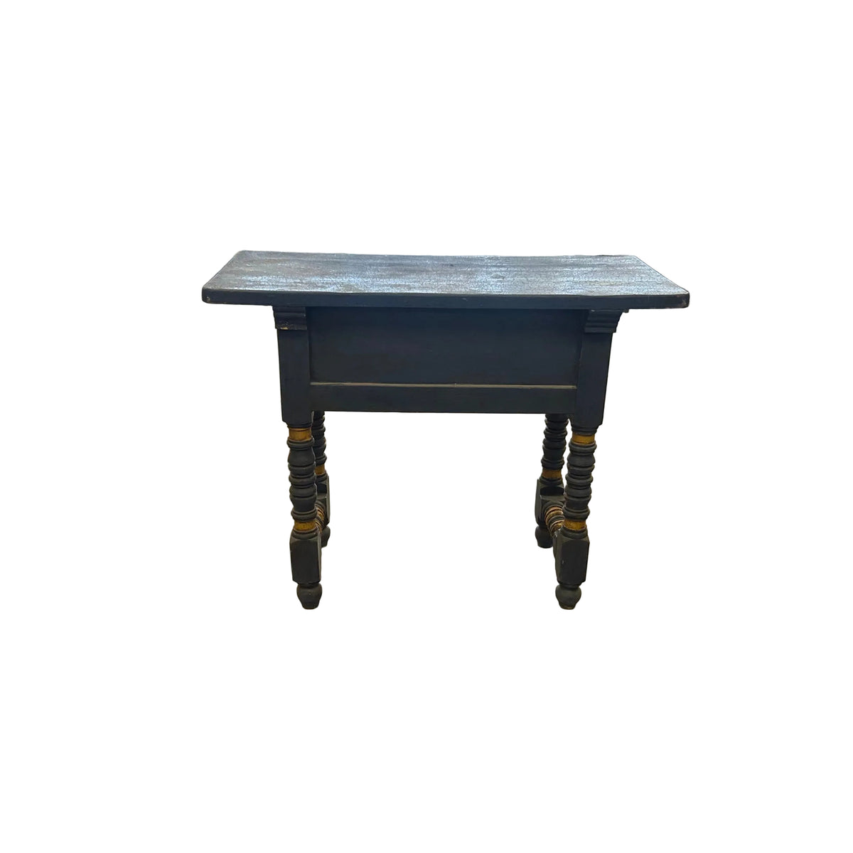 35 Inch Ornate Blue Console Table