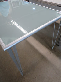 46"W Modern Dining Table with Glass Top