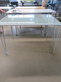 46"W Modern Dining Table with Glass Top