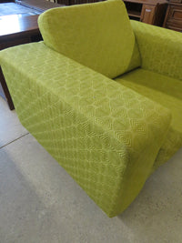 43"W Armchair in Green  Fabric
