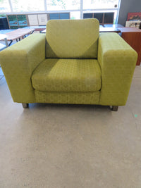 43"W Armchair in Green  Fabric