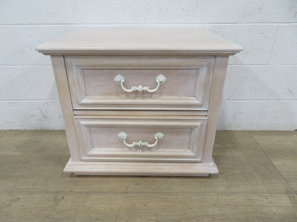 Vintage Repainted 2-Drawer Night Stand