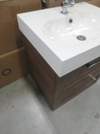 24"W Wall Mount Vanity with Two Drawers