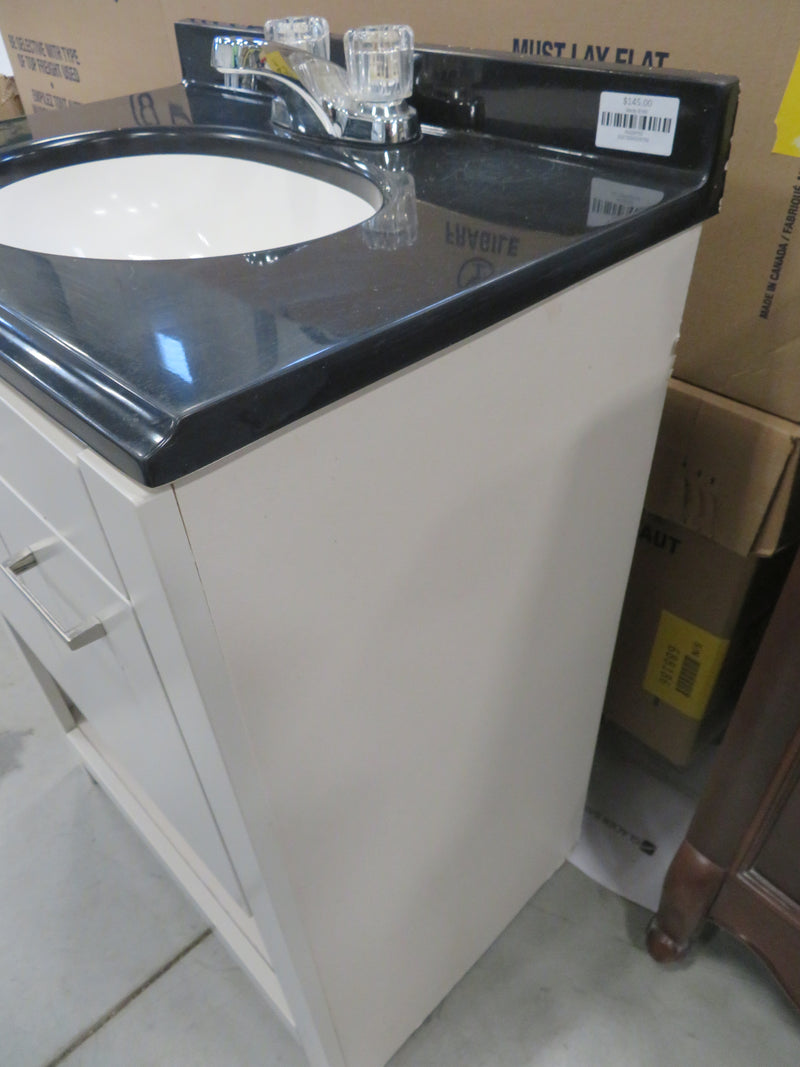 24"W Vanity with Single Sink and Faucet