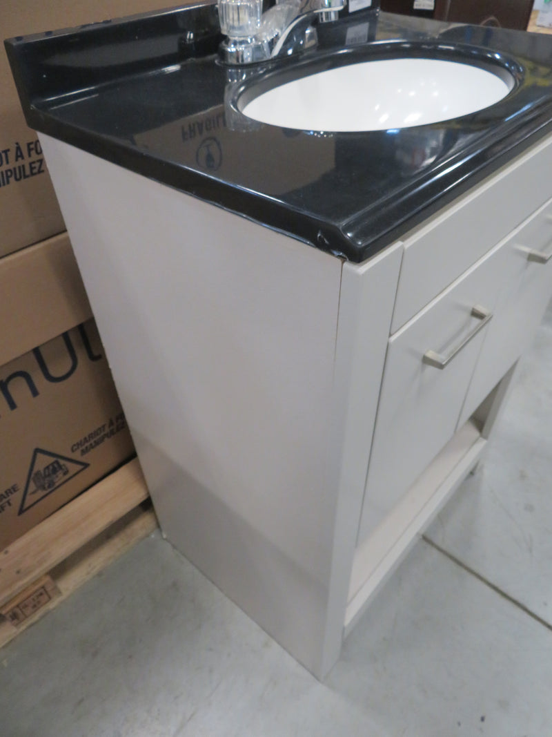 24"W Vanity with Single Sink and Faucet