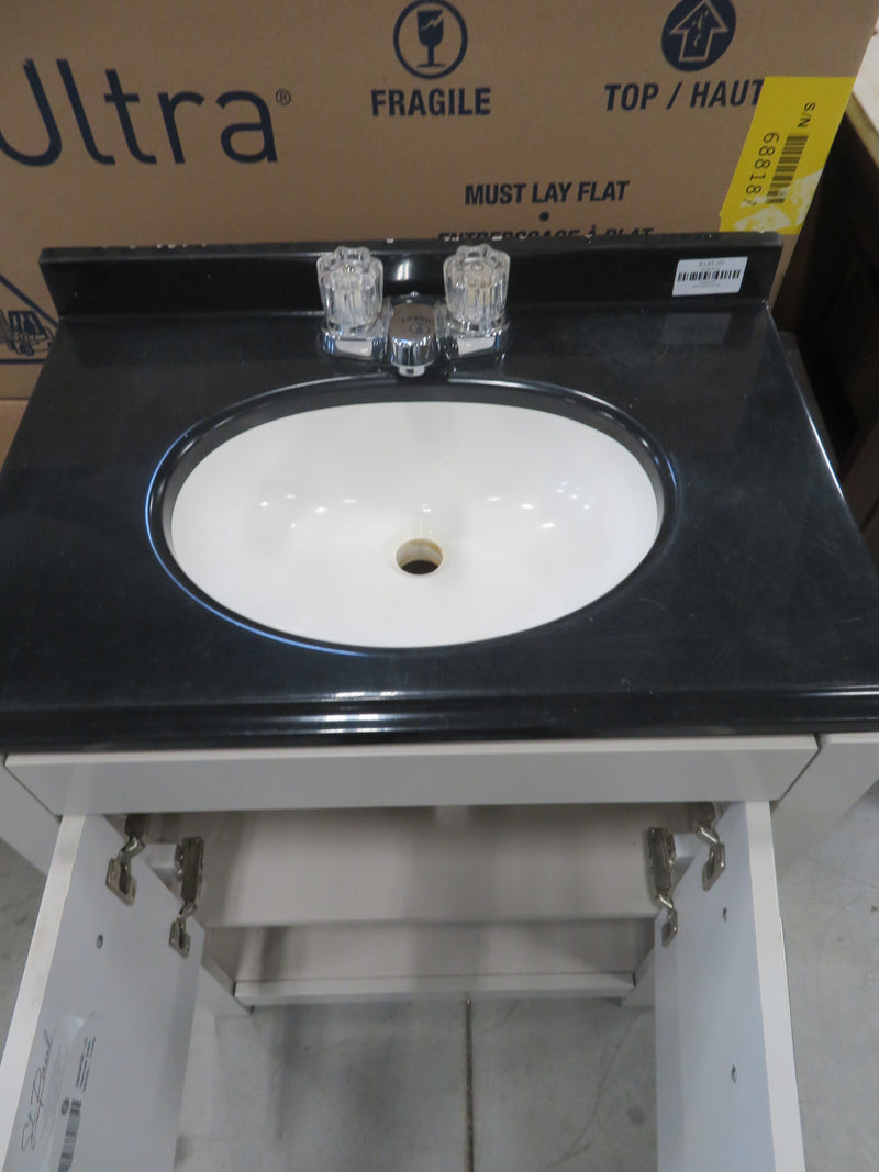 24"W Vanity with Single Sink and Faucet