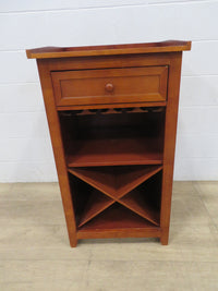 Walnut Finish Wine Cabinet