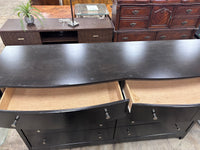 Black Wooden 8-Drawer Dresser