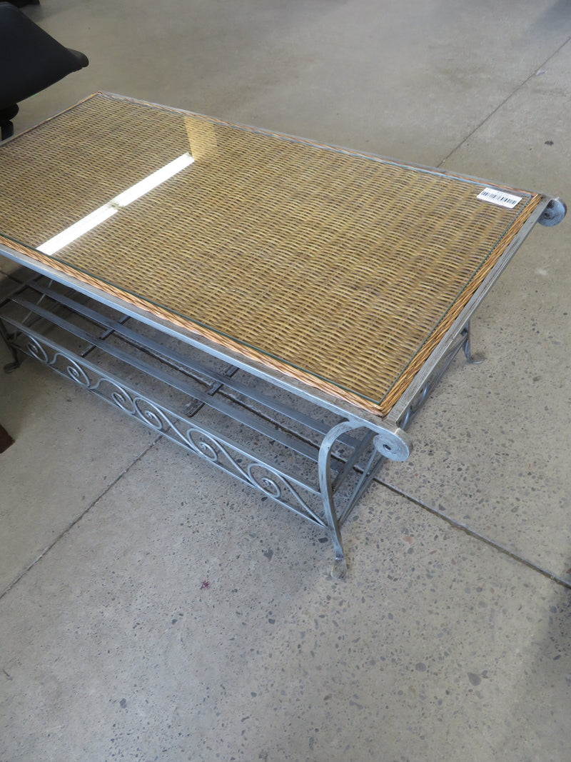 41"W Wrought Iron Coffee Table