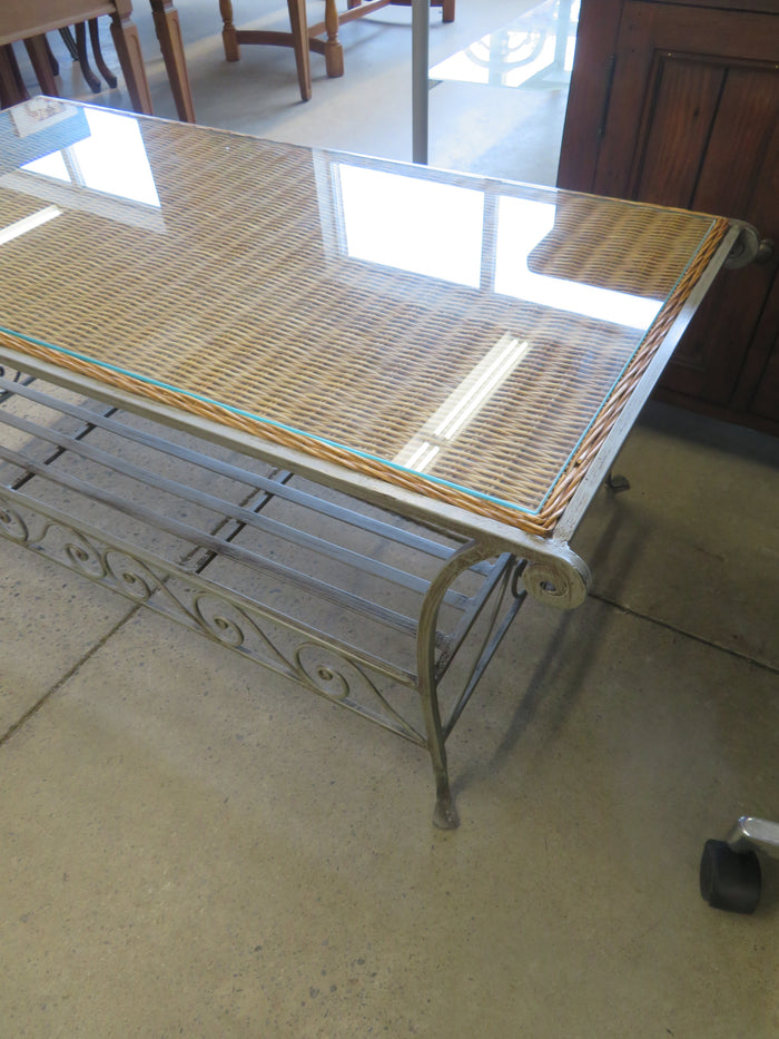 41"W Wrought Iron Coffee Table