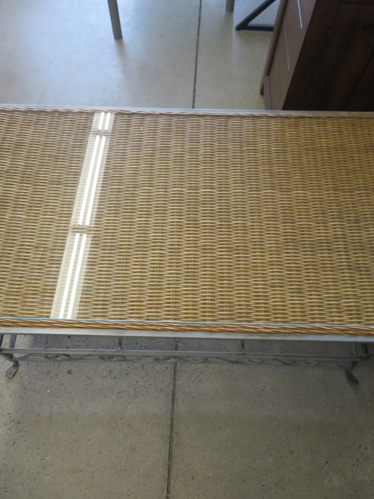 41"W Wrought Iron Coffee Table