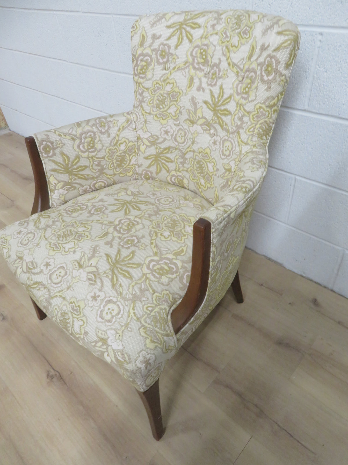 26"W Armchair in Gold Fabric