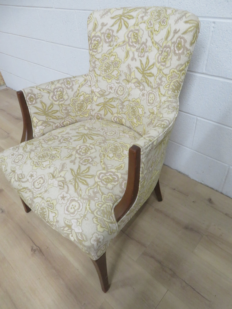 26"W Armchair in Gold Fabric