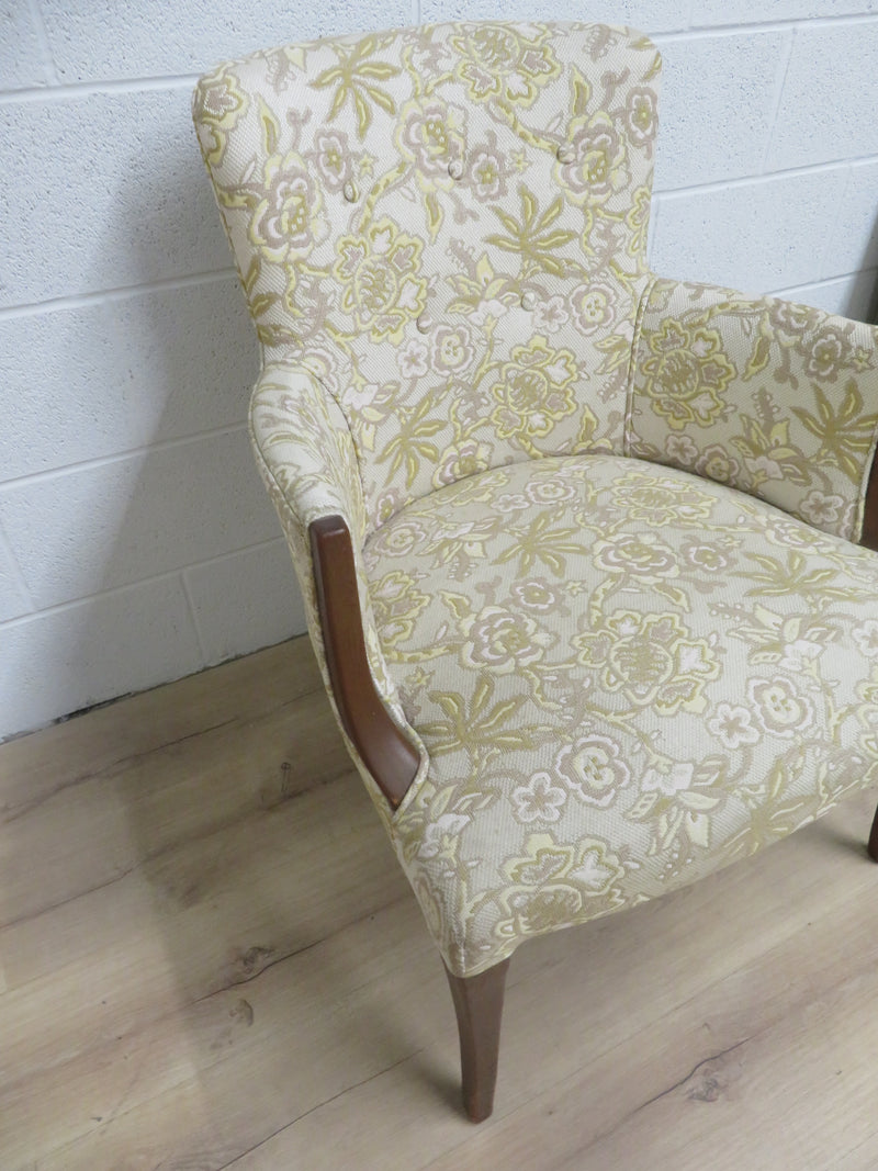 26"W Armchair in Gold Fabric