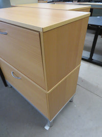 33.5"W Faux Wood Filing Cabinet with Two Drawers