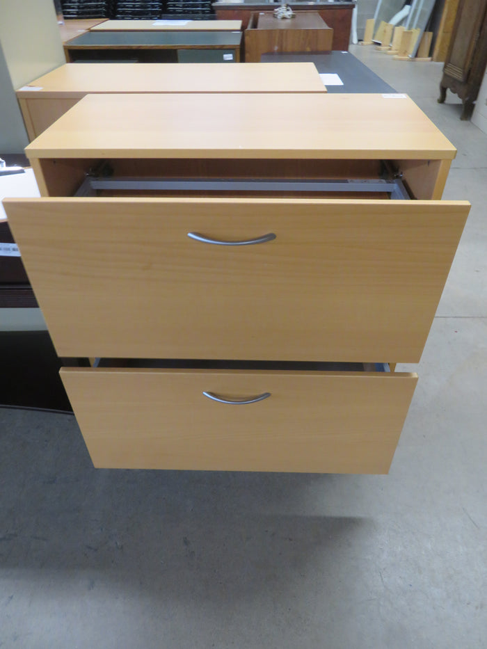33.5"W Faux Wood Filing Cabinet with Two Drawers