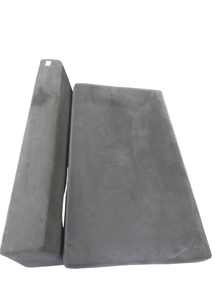 Partial Sectional Couch Grey Fabric