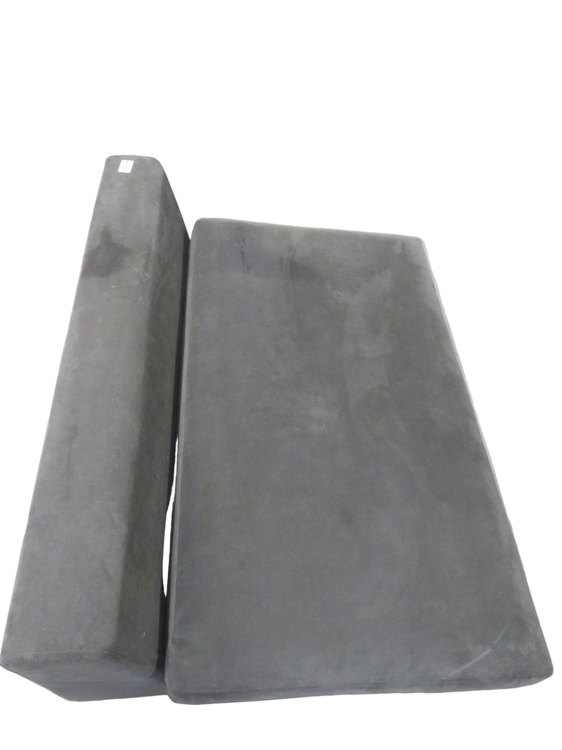 Partial Sectional Couch Grey Fabric
