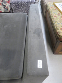 Partial Sectional Couch Grey Fabric