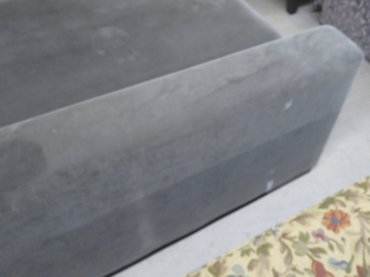 Partial Sectional Couch Grey Fabric