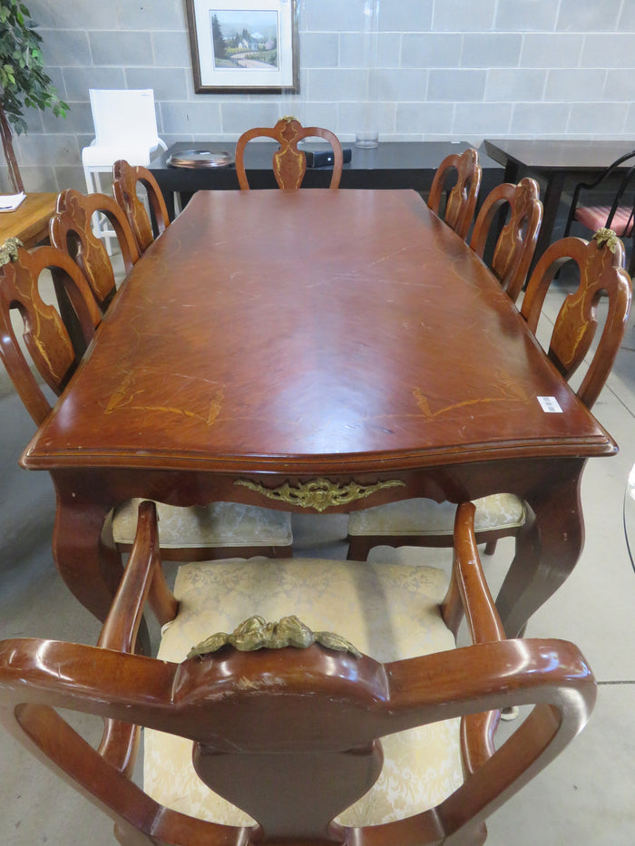 84"W Dining Set with Eight Chairs