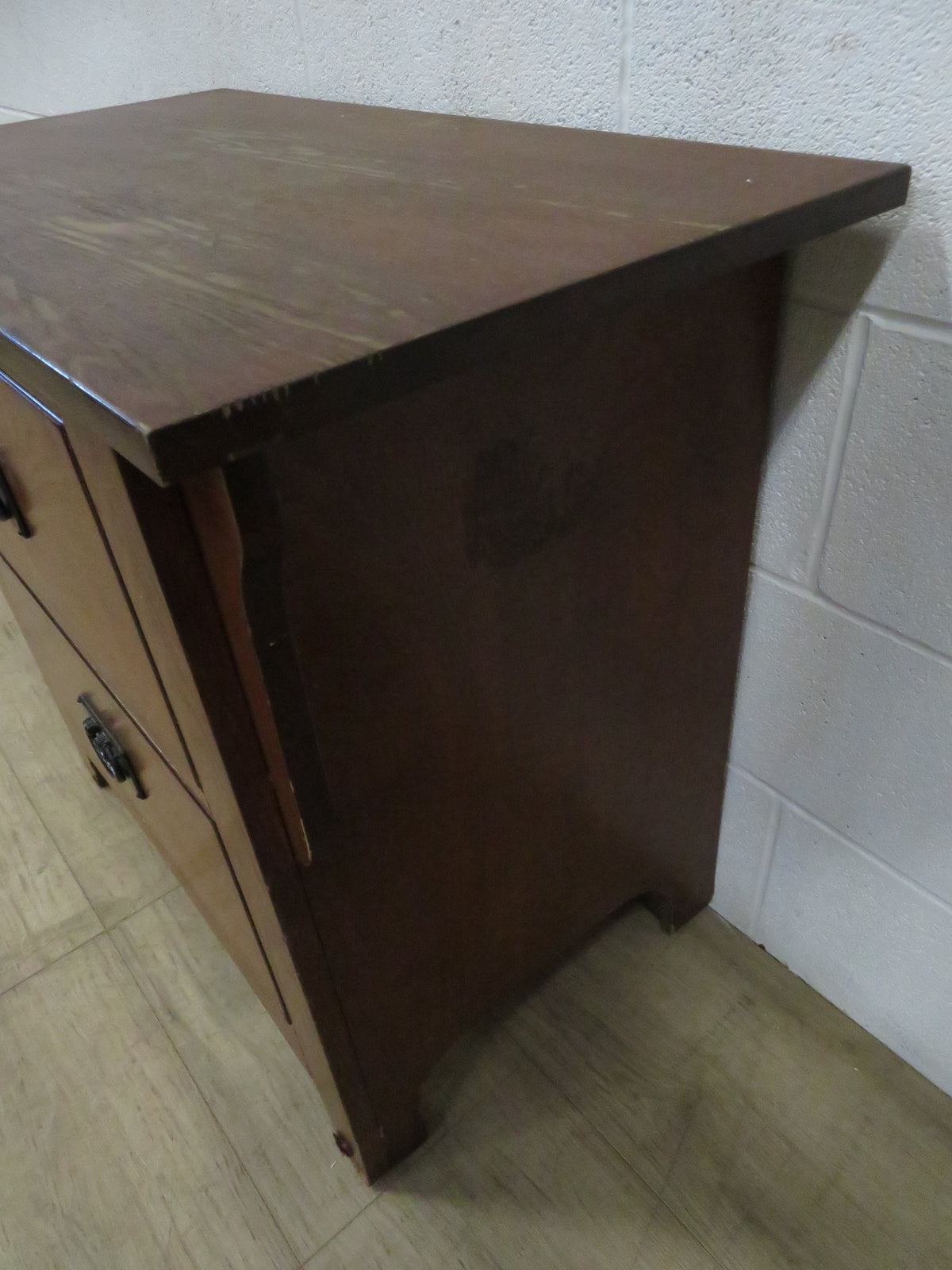 Solid Wood Two Drawer Side Table