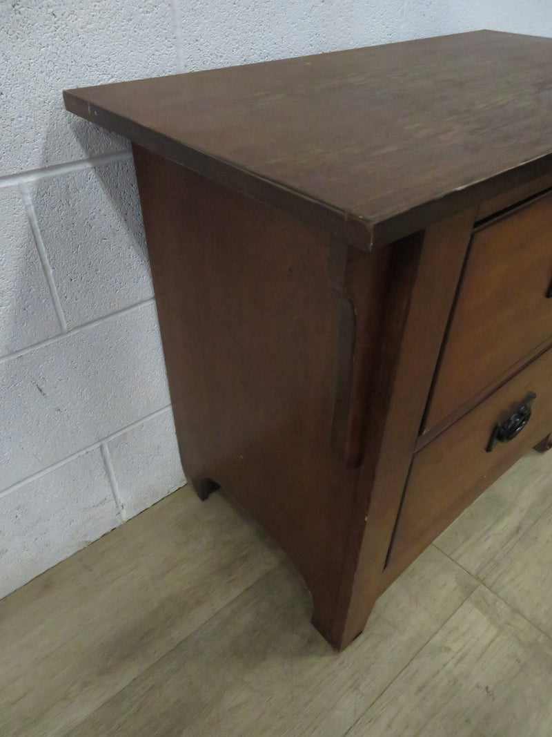 Solid Wood Two Drawer Side Table