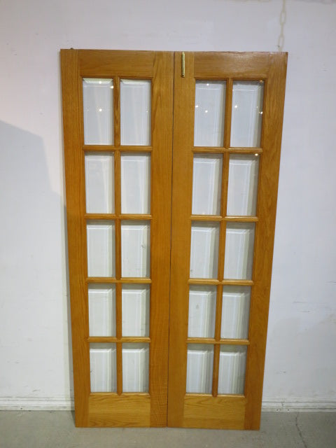 Solid Oak Bi-fold French Doors