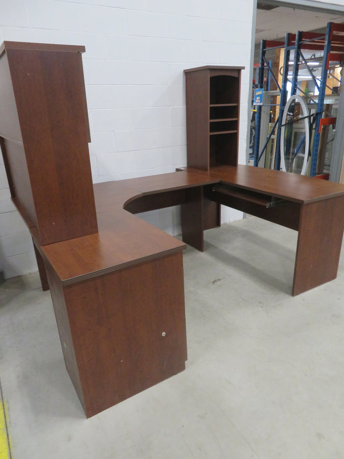 94"W Large Corner Desk with Shelves