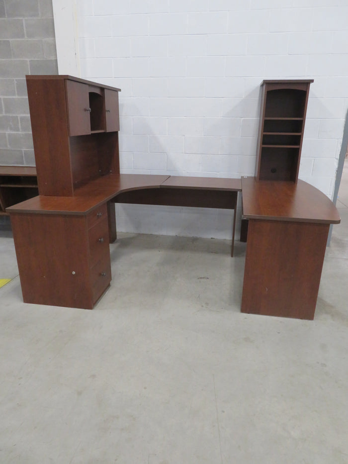 94"W Large Corner Desk with Shelves