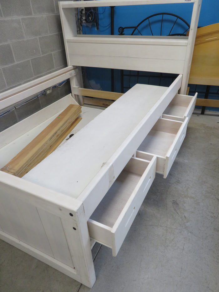 57.5"W Bed Frame with Storage - Full