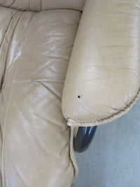 32"W Leather Swivel Recliner with Ottoman