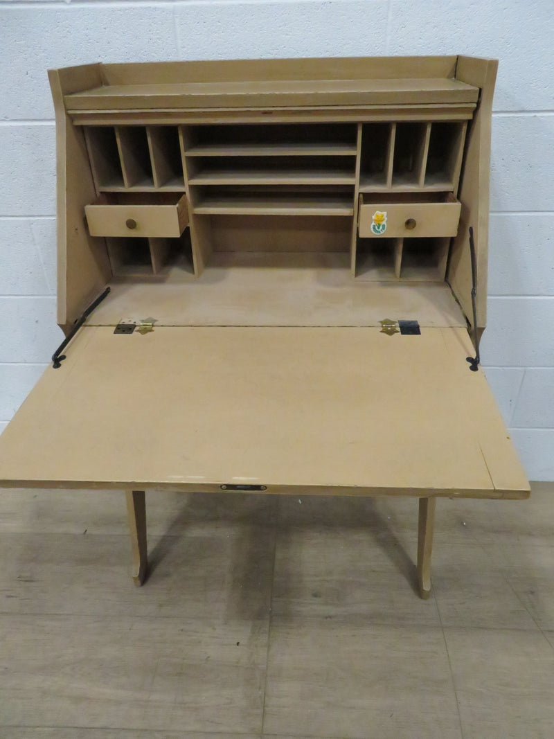 Wooden Secretary's Desk with Single Drawer