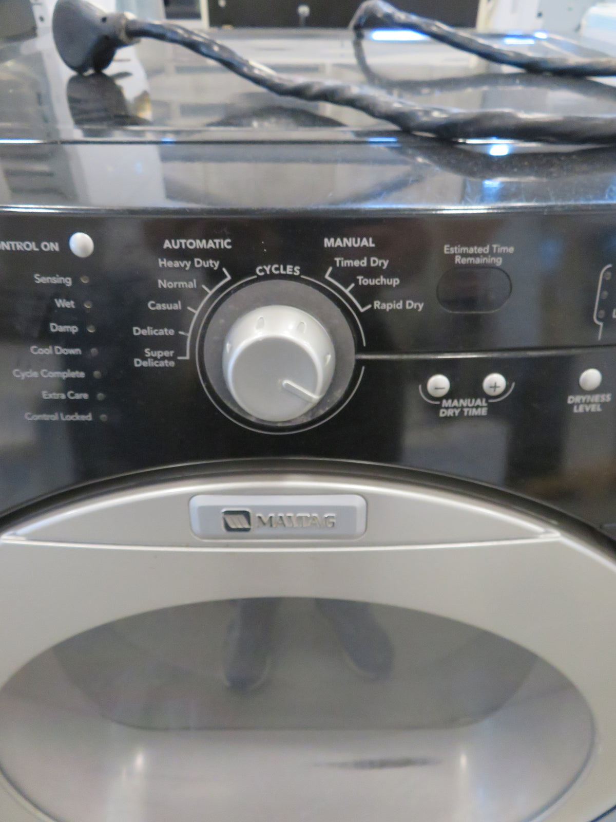 27"W Electric Front Load Dryer in Black