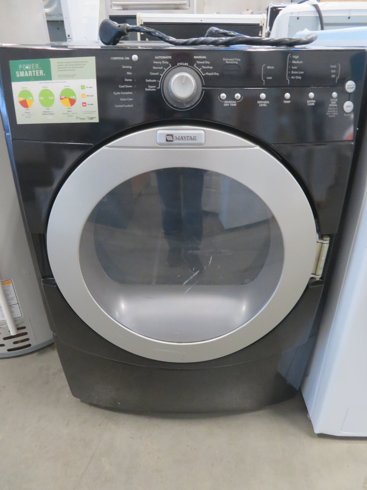 27"W Electric Front Load Dryer in Black