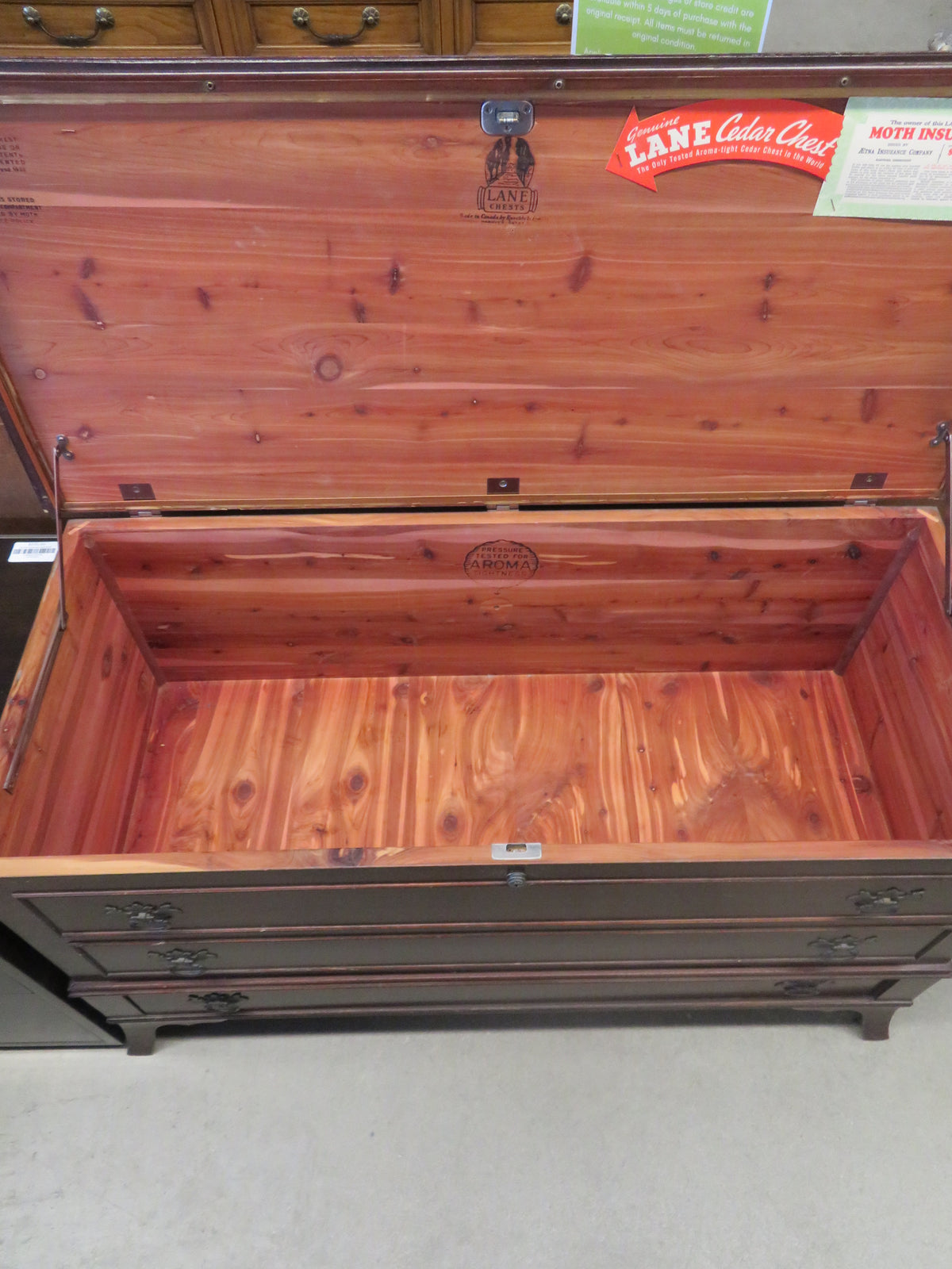 44"W Cedar Lined Chest with Single Drawer