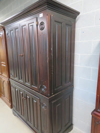 53.5"W 2-Piece Media Centre in Dark Stained Wood
