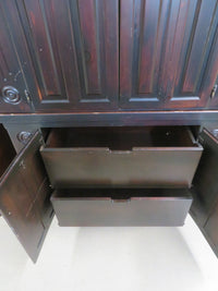 53.5"W 2-Piece Media Centre in Dark Stained Wood