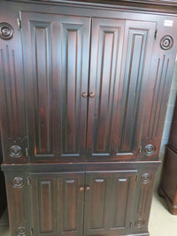 53.5"W 2-Piece Media Centre in Dark Stained Wood
