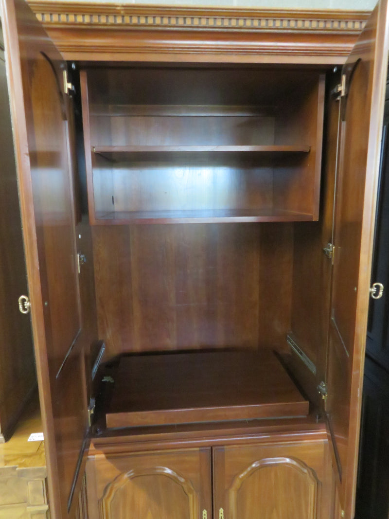 36"W Media Centre in Light Stained Wood