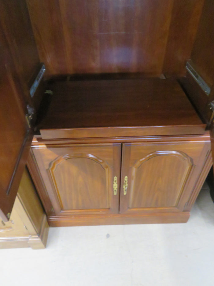 36"W Media Centre in Light Stained Wood