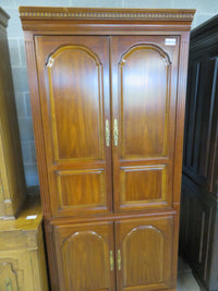36"W Media Centre in Light Stained Wood