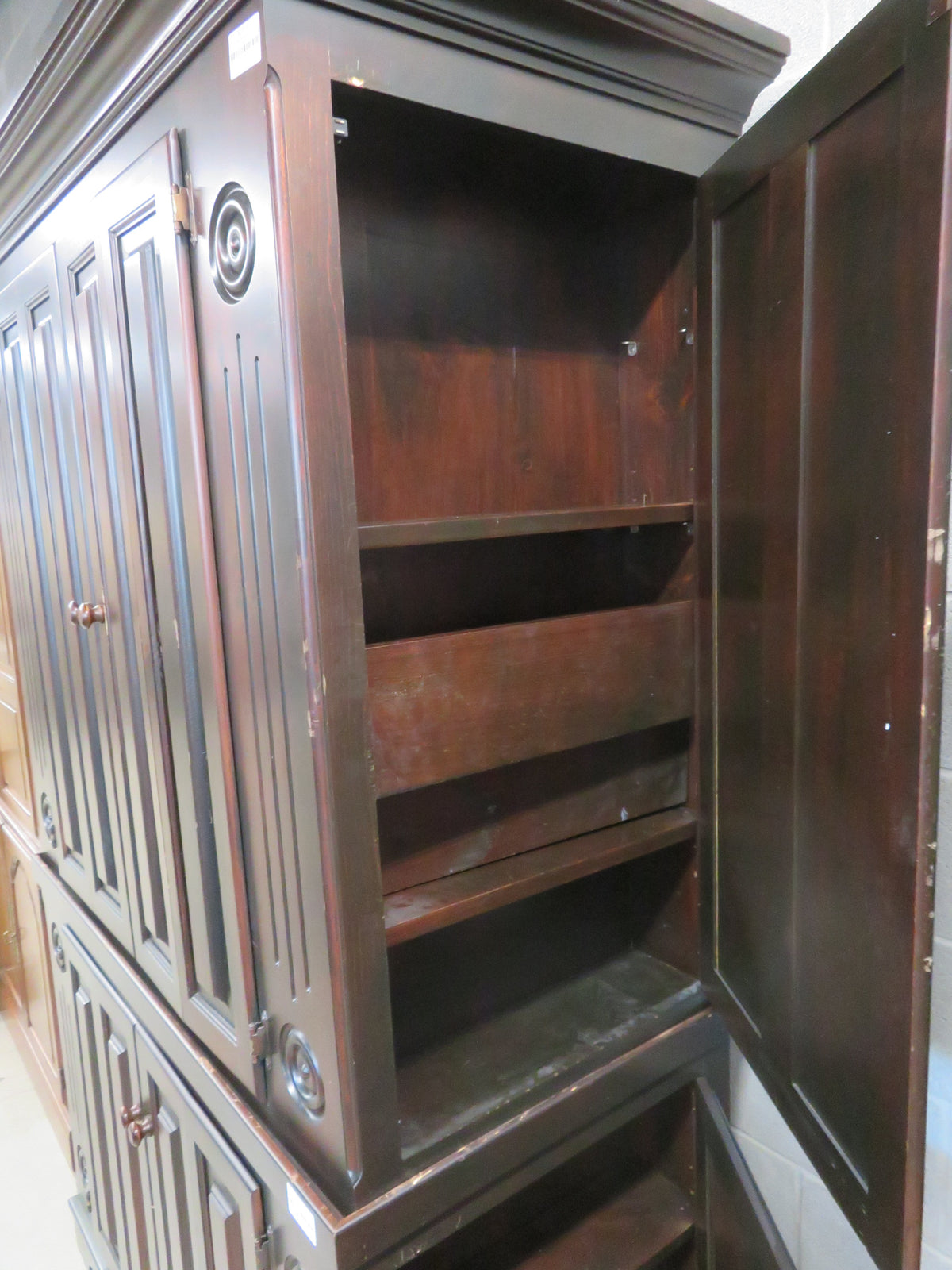 53.5"W 2-Piece Media Centre in Dark Stained Wood