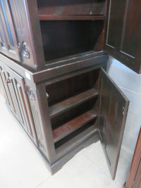 53.5"W 2-Piece Media Centre in Dark Stained Wood